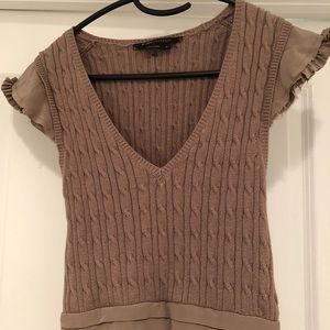 BCBG Maxazria ruffle cap sleeve dress